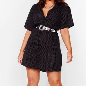 ☕️NASTY GAL NWT MINI SHIRT DRESS SIZE 12